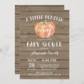 Rustic Pumpkin Fall Baby Shower Invitation Card (Front/Back)