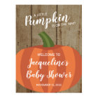 Rustic Pumpkin Fall Baby Shower Welcome Sign