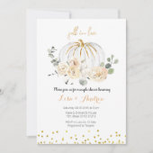 Rustic Pumpkin Fall in Love Couples Shower Invitation (Front)