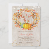 Rustic pumpkin fall invitation (Front)