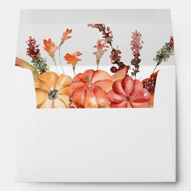 Rustic Pumpkin & Floral Envelope (Back (Bottom))