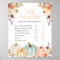 Rustic Pumpkin Floral Old Wives Tales Poster