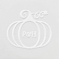 Rustic Pumpkin Frame 2 Initial Couple Monogram