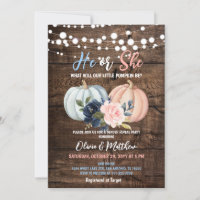 Rustic Pumpkin Gender Reveal Party