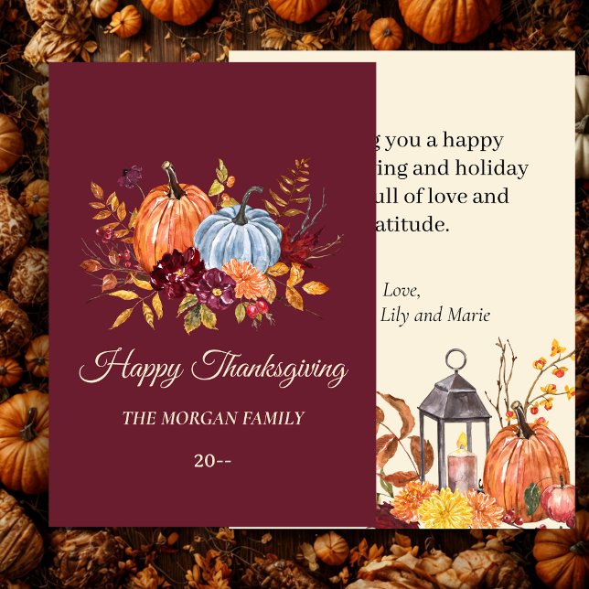 Rustic Pumpkin Happy Thanksgiving holiday Card  (Creator Uploaded)