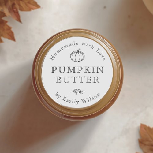 Rustic Pumpkin Homemade with Love Food Gift Labels