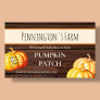 Rustic Pumpkin Patch Farm Business Banner