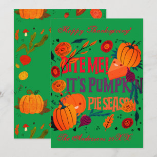 Rustic Pumpkin Pie Season Illustration