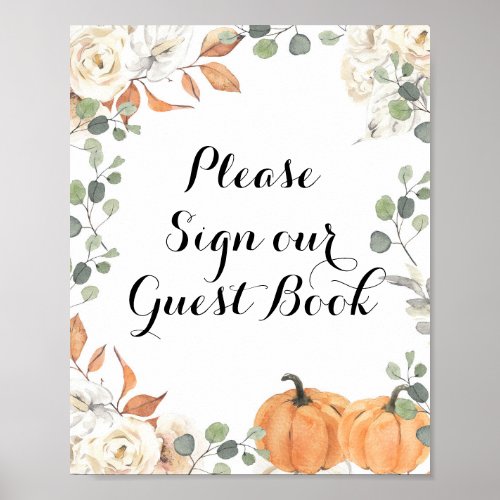 Rustic pumpkin Please Sign our Guest Book