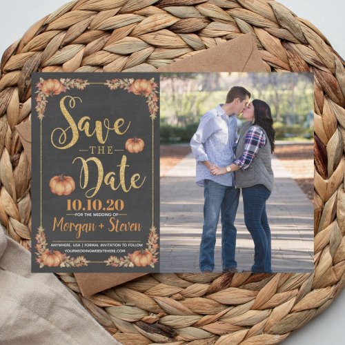 Rustic Pumpkin Save The Date