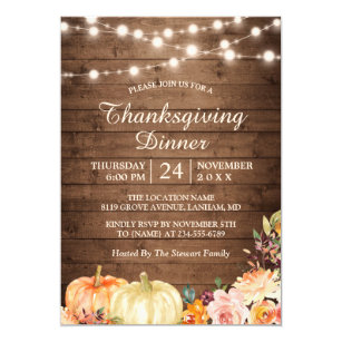 Thanksgiving Invitations Invite Your Guests Today Zazzle