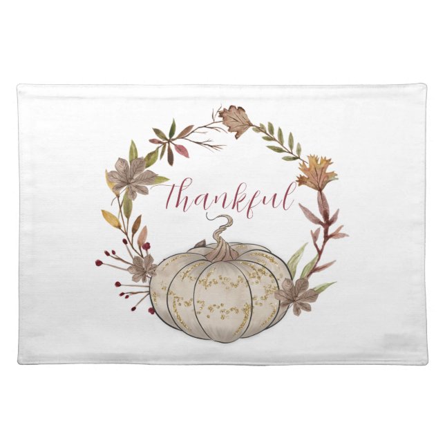 Rustic Pumpkin Thanksgiving Autumn  Placemat (Front)