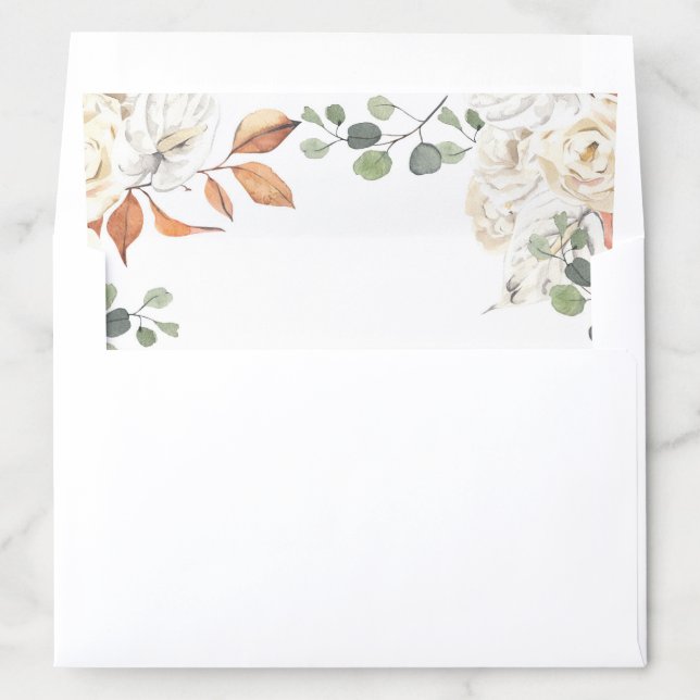 Rustic pumpkin Watercolor Envelope Liners (In Envelope)