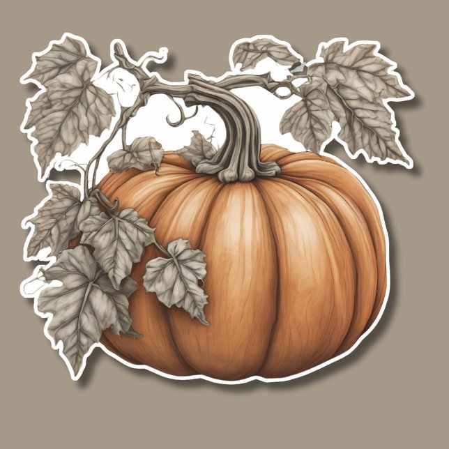 Rustic Pumpkin Waterproof  Sticker (Creator Uploaded)