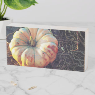 Rustic Pumpkin Wooden Box Sign