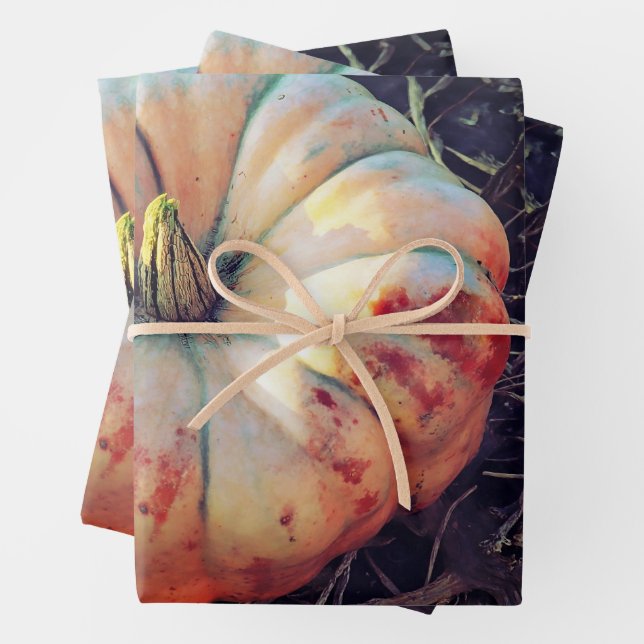 Rustic Pumpkin  Wrapping Paper Sheets (In situ)