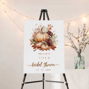 Rustic Pumpkins Bridal Shower Welcome Sign