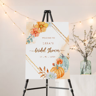 Rustic Pumpkins Bridal Shower Welcome Sign