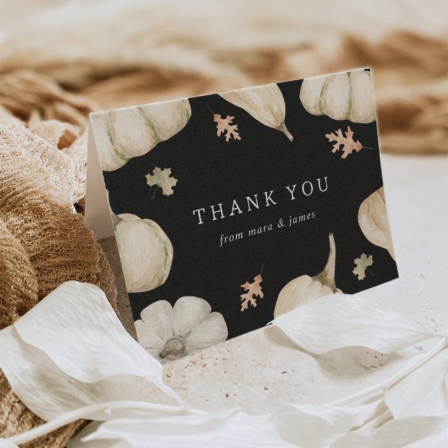 Rustic Pumpkins Fall Baby Shower Letterpress Thank You Card (Creator Uploaded)