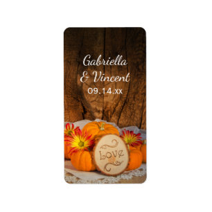 Rustic Pumpkins Fall Barn Wedding Favor Tags