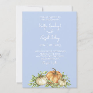 Rustic Pumpkins Fall Wedding Invitation