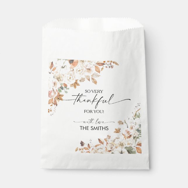 Rustic Pumpkins Thanksgiving Dinner Favor Bags (Front)