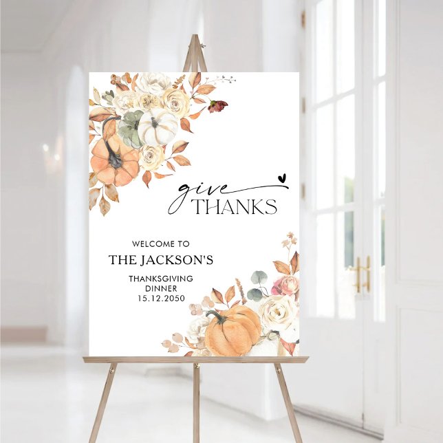 Rustic Pumpkins Thanksgiving Dinner Foam Boards (Creator Uploaded)