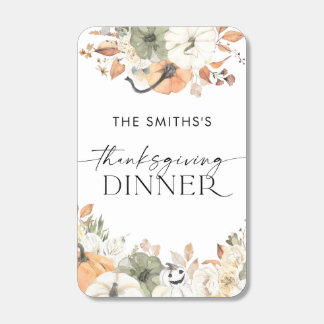 Rustic Pumpkins Thanksgiving Dinner Matchboxes