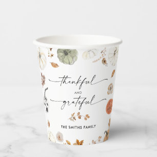 Rustic Pumpkins Thanksgiving Dinner Paper cup