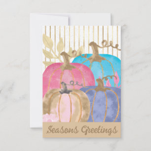 Rustic Pumpkins Thanksgiving Greeting Card