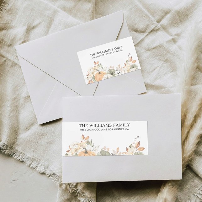 Rustic Pumpkins Thanksgiving Return Address Label (Creator Uploaded)