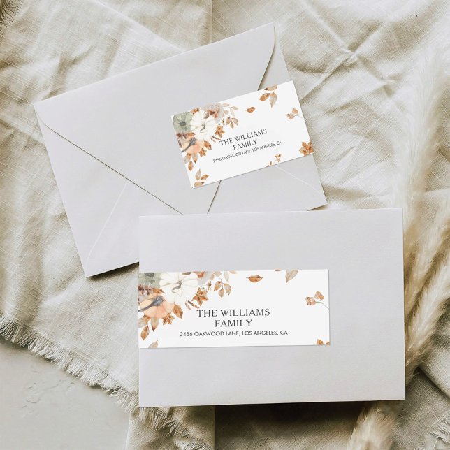 Rustic Pumpkins Thanksgiving Return Address Label (Creator Uploaded)