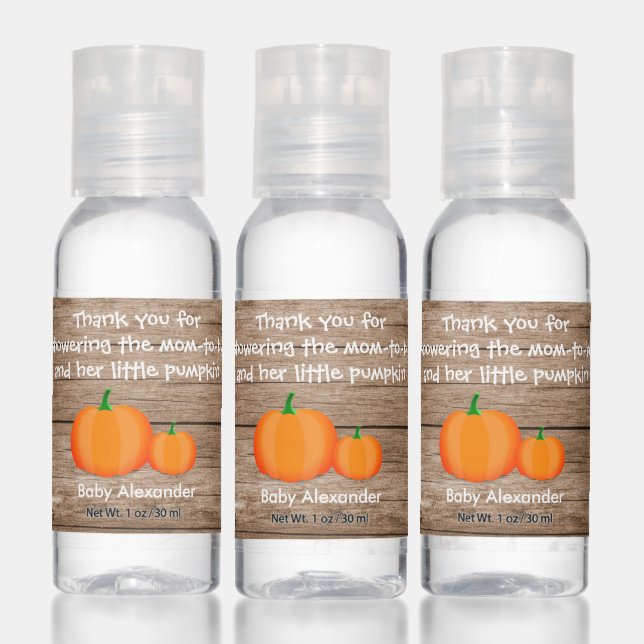 Rustic Pumpkins Thanksgiving Thank You Hand Sanitizer (Set)