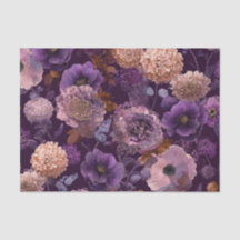 Rustic Purple Botanical Bold Vintage Boho Floral