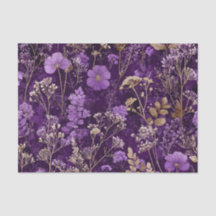 Rustic Purple Botanical Bold Vintage Boho Floral