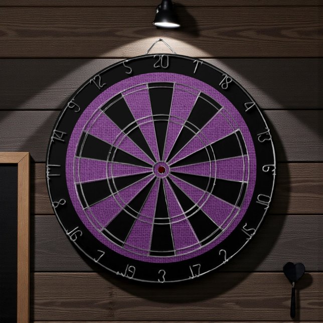 Rustic Purple Burlap Texture Dart Board (Creator Uploaded)