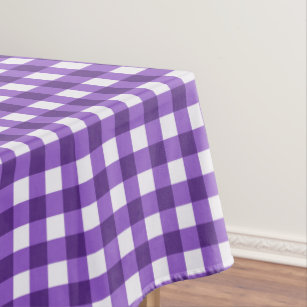 purple plaid tablecloth