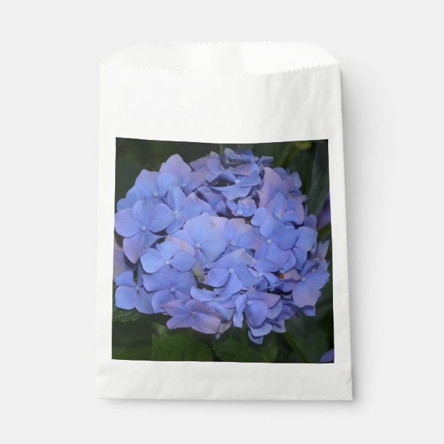 Rustic Purple Hydrangea macrophylla  Favor Bag (Front)