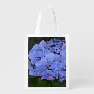 Rustic Purple Hydrangea macrophylla  Grocery Bag