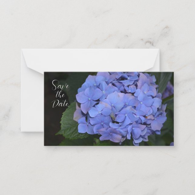Rustic Purple Hydrangea macrophylla  Note Card (Front)