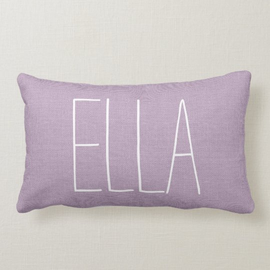 Rustic Purple Name Monogram Lumbar Pillow | Zazzle.com