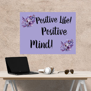 Rustic Purple Positivity Box Sign