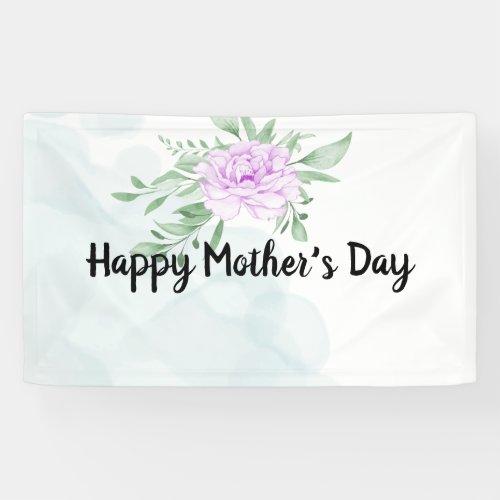 Rustic Purple Rose Eucalyptus Mothers Day Banner