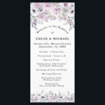 Rustic Purple Rose Floral Wedding Program<br><div class="desc">A beautiful template for the DIY wedding. A lush border of blush violet purple roses and lilacs along with white anemones and sage green leaves line the top and bottom of this wedding program. You can use it to describe your own wedding ceremony and wedding party.</div>