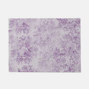 rustic purple, shabby chic,pale lavender florals, doormat