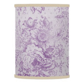 rustic purple, shabby chic,pale lavender florals, lamp shade (Left)