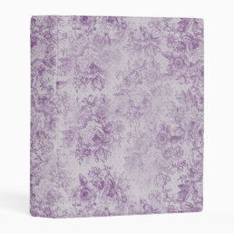 rustic purple, shabby chic,pale lavender florals, mini binder