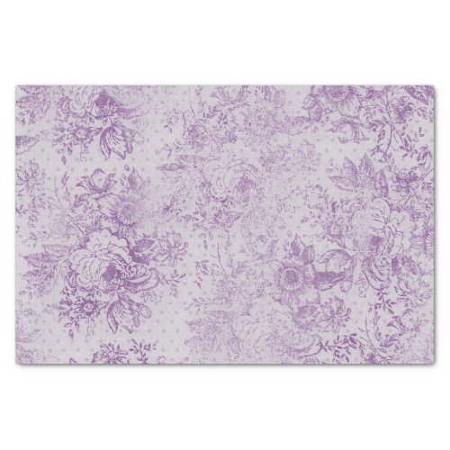 rustic purple shabby chicpale lavender florals tissue paper