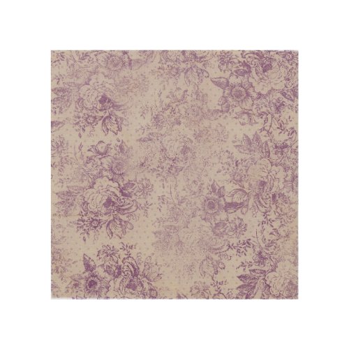 rustic purple shabby chicpale lavender florals wood wall art