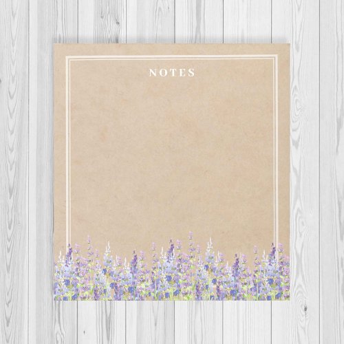 Rustic Purple Watercolor Lupins Notepad